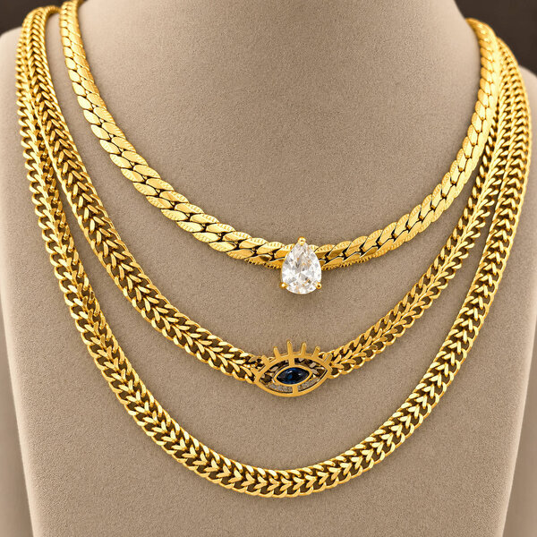 PVD Gold-Plated Stainless Steel Necklace - Intensity