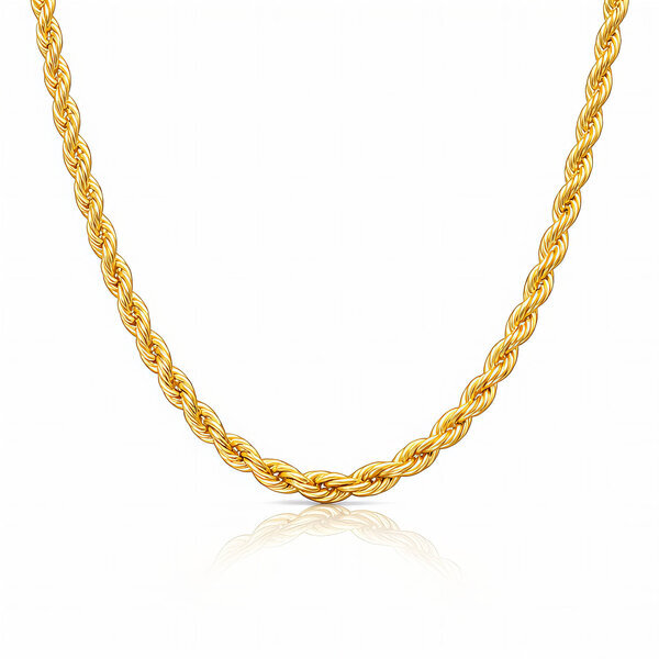 Necklace, 18K Gold Plated Steel