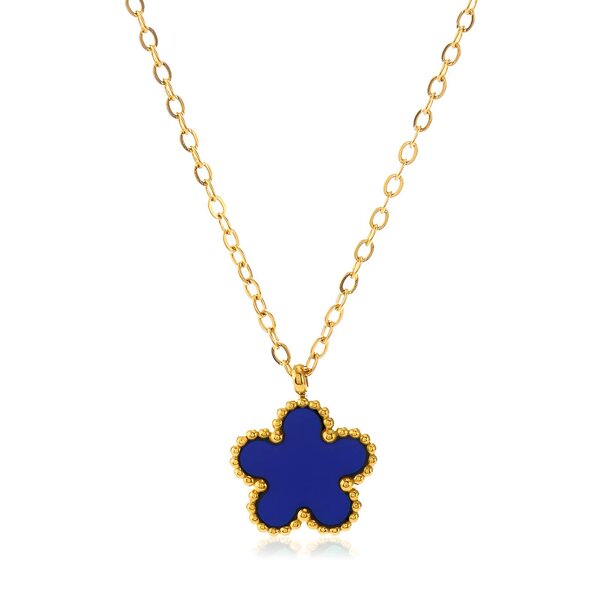18K gold plated Stainless steel  "Flower" necklace, Intensity