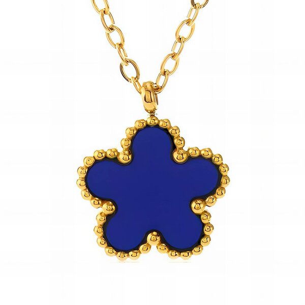 18K gold plated Stainless steel  "Flower" necklace, Intensity