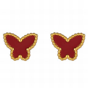 18K gold plated Stainless steel  "Butterflies" earrings, Intensity