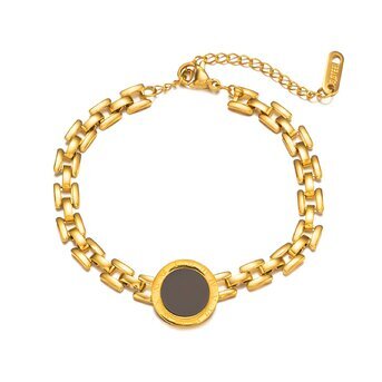 18K gold plated Stainless steel bracelet, Intensity