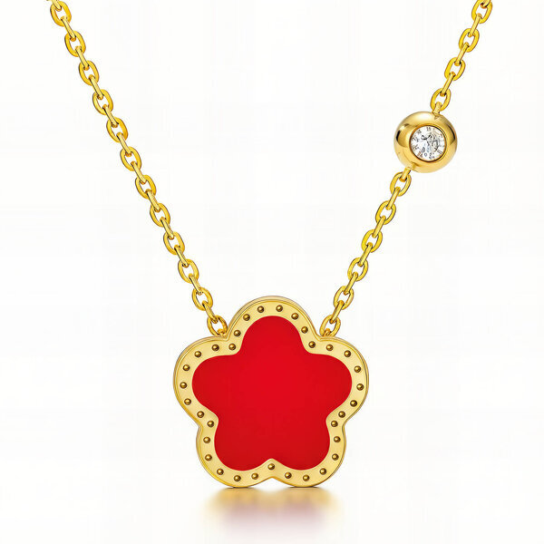 Necklace, 18K Gold Plated Steel