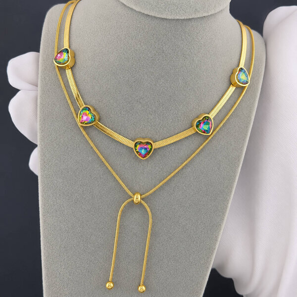 PVD Gold-Plated Stainless Steel Necklace - Intensity