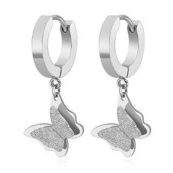 Stainless steel  "Butterflies" earrings, Intensity