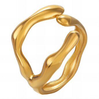 18K gold plated Stainless steel finger ring, Intensity