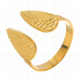 18K gold plated Stainless steel finger ring, Intensity