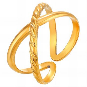 18K gold plated Stainless steel finger ring, Intensity