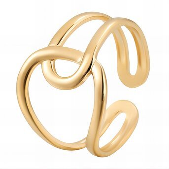 18K gold plated Stainless steel finger ring, Intensity