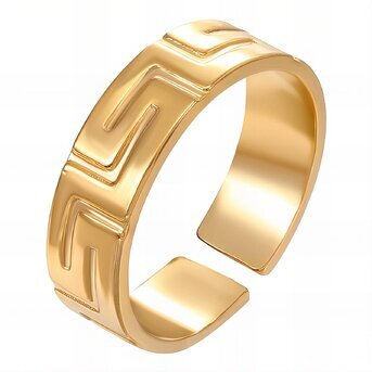 18K gold plated Stainless steel finger ring, Intensity