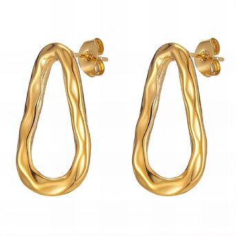 18K gold plated Stainless steel earrings, Intensity