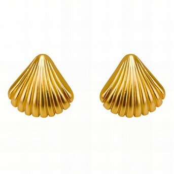 18K gold plated Stainless steel  "Seashells" earrings, Intensity