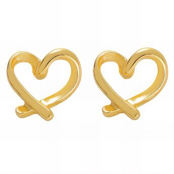18K gold plated Stainless steel  "Hearts" earrings, Intensity