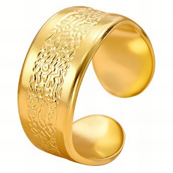 18K gold plated Stainless steel finger ring, Intensity