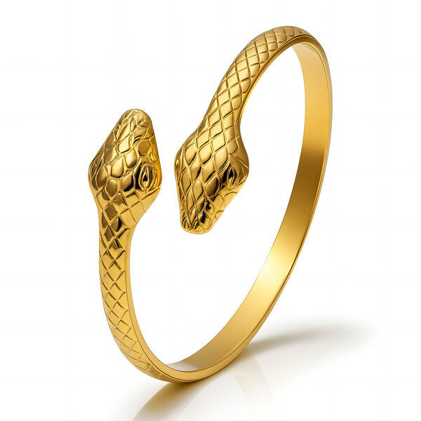"Snakes" Bracelet, 18K Gold Plated Steel