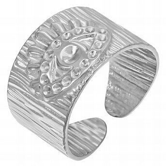 Stainless steel  "Evil Eye" finger ring, Intensity
