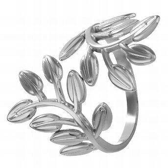 Stainless steel  "Leafs" finger ring, Intensity