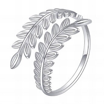 Stainless steel  "Leafs" finger ring, Intensity