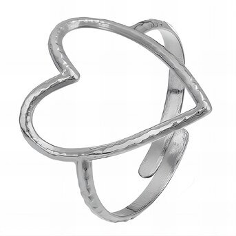 Stainless steel  "Heart" finger ring, Intensity