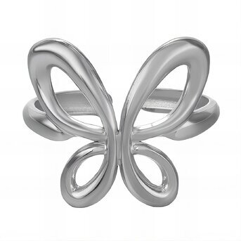 Stainless steel  "butterfly" finger ring, Intensity