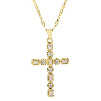 18K gold plated  "Crosses" necklace, Intensity