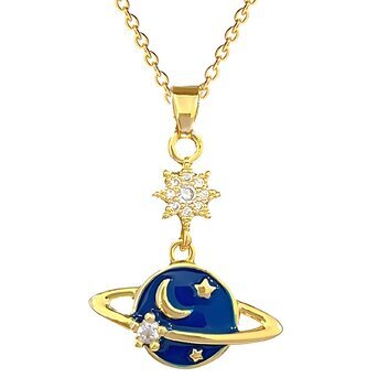 18K gold plated  "Galaxy" necklace, Intensity