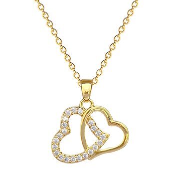 18K gold plated  "Hearts" necklace, Intensity
