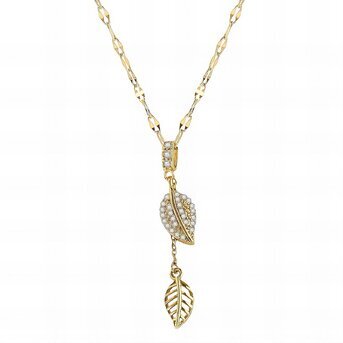 18K gold plated  "Leafs" necklace, Intensity