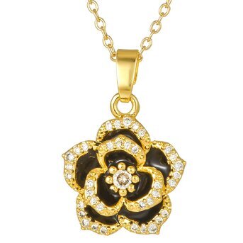 18K gold plated  "Flowers" necklace, Intensity