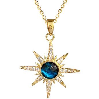 18K gold plated  "Stars" necklace, Intensity