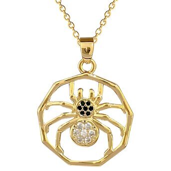 18K gold plated  "Spider" necklace, Intensity