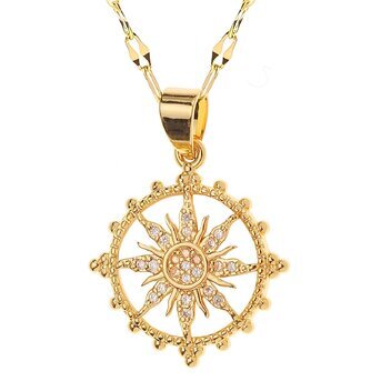 18K gold plated  "Sun" necklace, Intensity