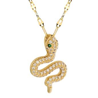 18K gold plated  "Snake" necklace, Intensity