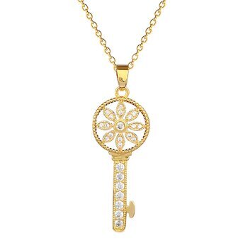 18K gold plated  "Flower" necklace, Intensity