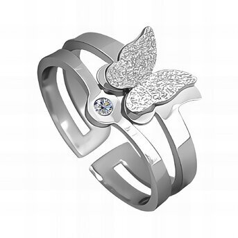 Stainless steel  "Butterfly" finger ring, Intensity
