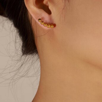 18K gold plated Stainless steel earrings, Intensity