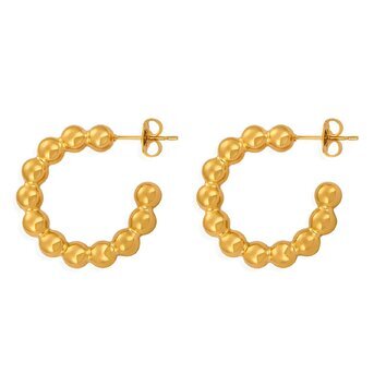 18K gold plated Stainless steel earrings, Intensity