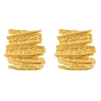 18K gold plated Stainless steel earrings, Intensity