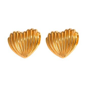 18K gold plated Stainless steel  "Shells" earrings, Intensity