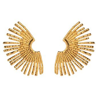 18K gold plated Stainless steel earrings, Intensity