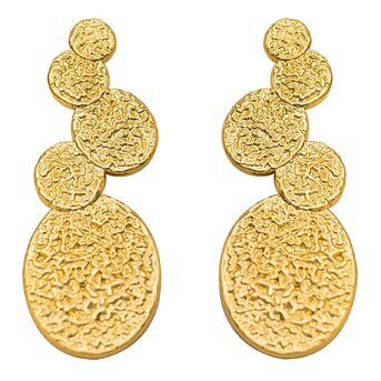 18K gold plated Stainless steel earrings, Intensity