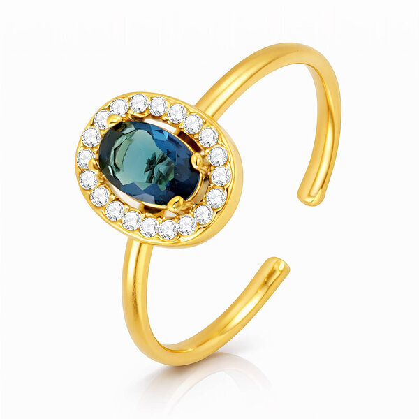 Ring, 18K Gold Plated Steel