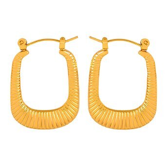 18K gold plated Stainless steel earrings, Intensity