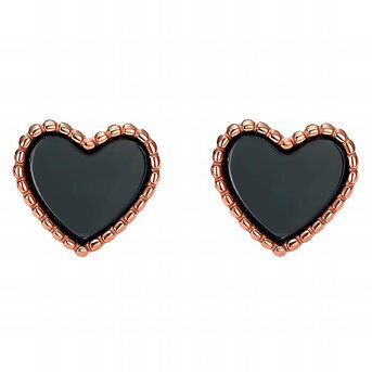 18K gold plated Stainless steel  "Hearts" earrings, Intensity