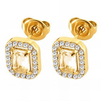 18K gold plated Stainless steel earrings, Intensity