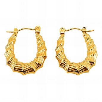 18K gold plated Stainless steel earrings, Intensity