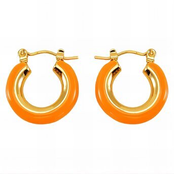 18K gold plated Stainless steel earrings, Intensity