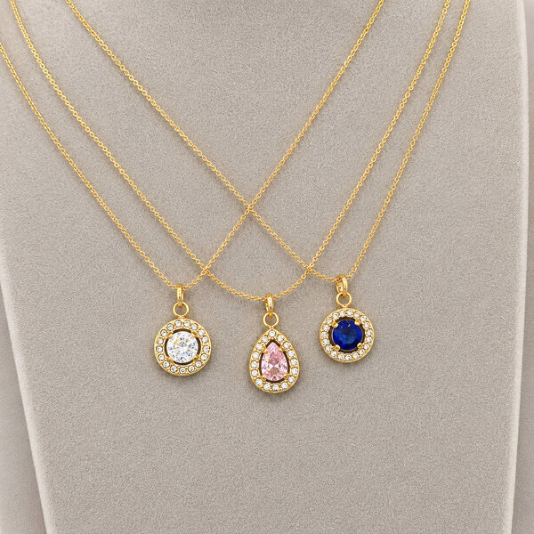 Necklace, 18K Gold Plated Steel