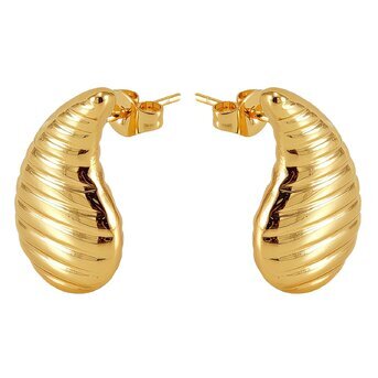 18K gold plated Stainless steel earrings, Intensity