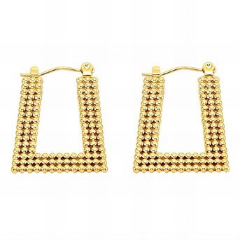 18K gold plated Stainless steel earrings, Intensity